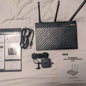 ASUS RT-AC66U-B1 Dual-Band Wireless-AC1750 802.11ac Gigabit Router - Black